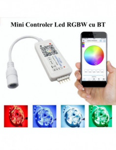 Mini Controler RGBW Led cu Bluetooth