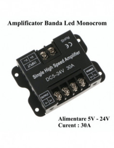 Amplificator Banda Led Monocolor 5V-24V/30A