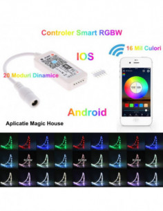 Mini Controler Smart RGBW Led cu Wifi 5-24V