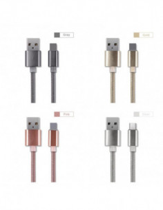 Cablu USB - Tip C Metalic