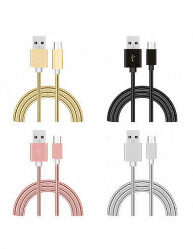 Cablu USB - Micro  Metalic