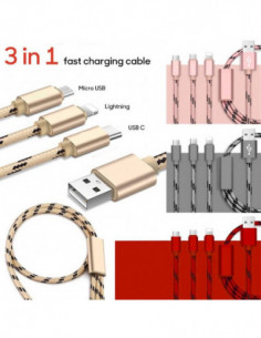 Cablu USB 3 in 1