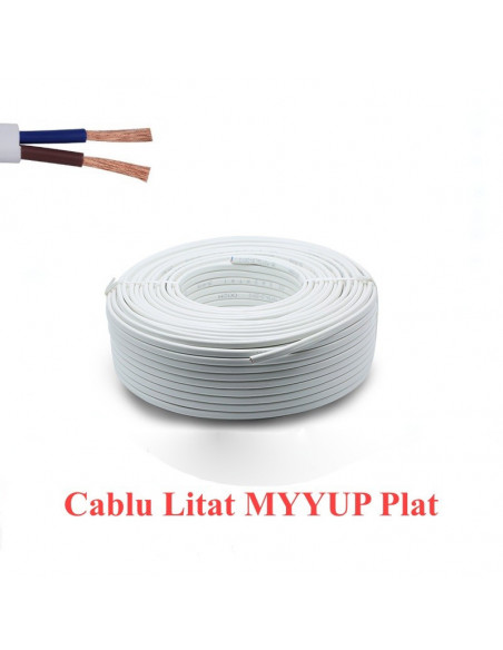 Cablu Electric Plat Alb 2x1