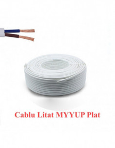 Cablu Electric Plat Alb 2x0
