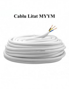 Cablu Electric Litat MYYM Alb 3x1