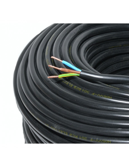 Cablu Electric 3x1mm² MYYM Litat (Negru)