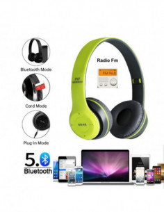 Casti Audio P47 Radio Wireless 5.0+EDR / Verde