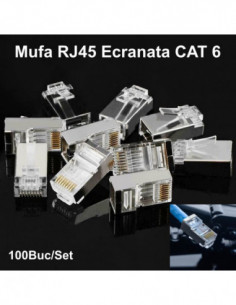Mufa FTP-UTP Metal CAT6 100b/set