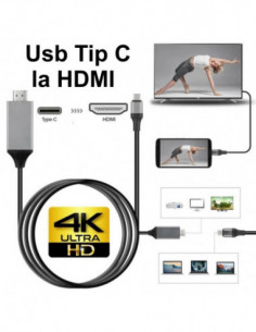 Cablu Usb Tip C 3.1 la HDMI 2.0 / 4K*2K / 2m