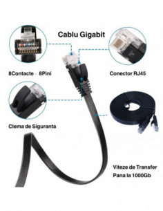 Cablu UTP Plat CAT6 Gigabit
