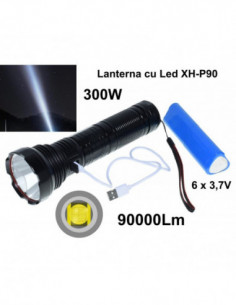 Lanterna Profesionala 300W Led Ultra XH-P90