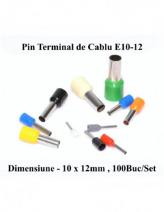 Pin Terminal de Cablu E10-12 Crem