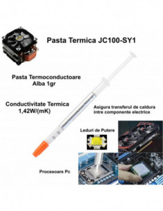 Pasta Termoconductoare JC100-SY1/ Alba 1gr