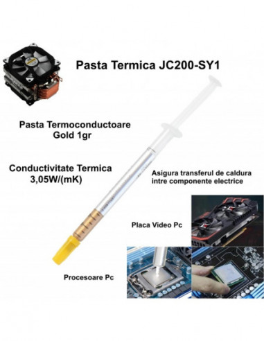 Pasta Termoconductoare JC200-SY1 / Gold 1gr