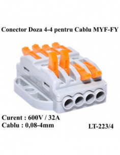 Conector Doza 4-4 pentru Cablu
