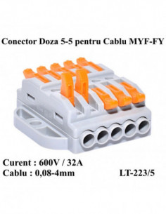 Conector Doza 5-5 pentru Cablu