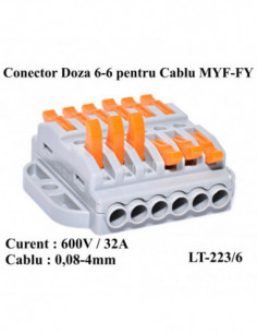 Conector Doza 6-6 pentru Cablu
