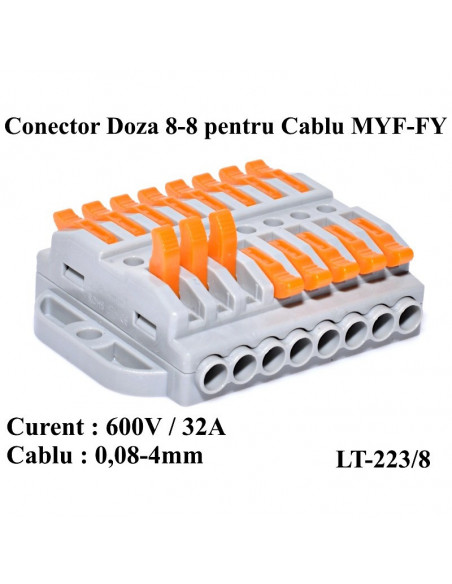 Conector Doza 8-8 pentru Cablu