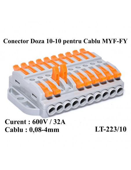Conector Doza 10-10 pentru Cablu