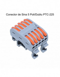 Conector de Șina 5 Poli Cap Dublu PCT-225
